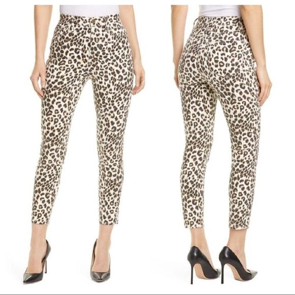 FRAME Ali Leopard Print High Waist Skinny Jeans - Picture 1 of 7